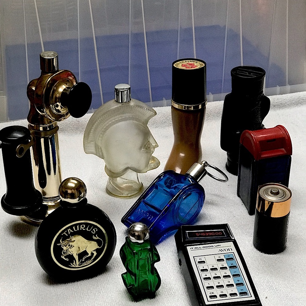 Collectible Avon Bottles Lot of 10 pieces.